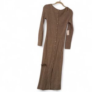 *NEW WITH TAGS* Abercrombie & Fitch Light Gray Long Sleeve Button Down Dress